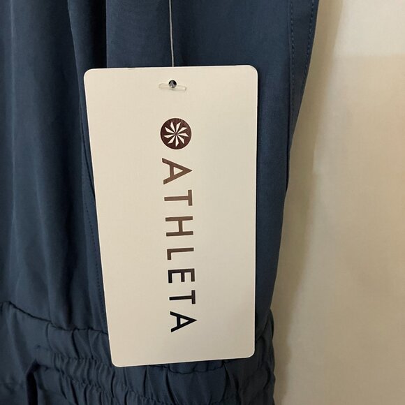 Athleta Unbound Women Blue Jumpsuit NWT Sleeveless Tie Waist Size XS Gorpcore - Picture 5 of 10